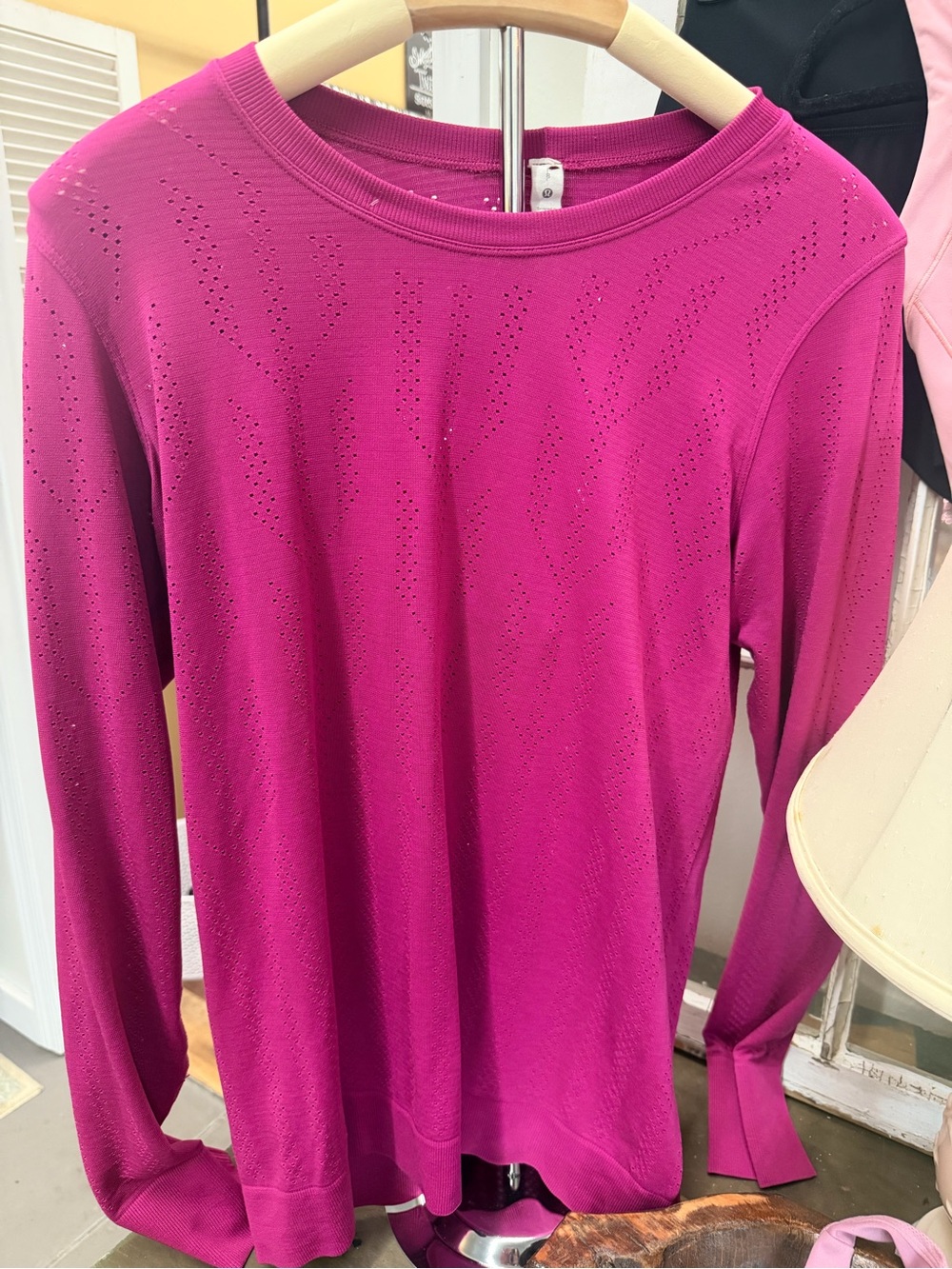 lululemon athletica Long-Sleeve Performance Tee in Fuchsia